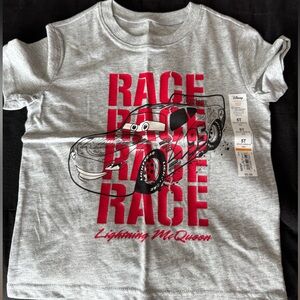 Disney Cars Lightning McQueen Gray T-Shirt